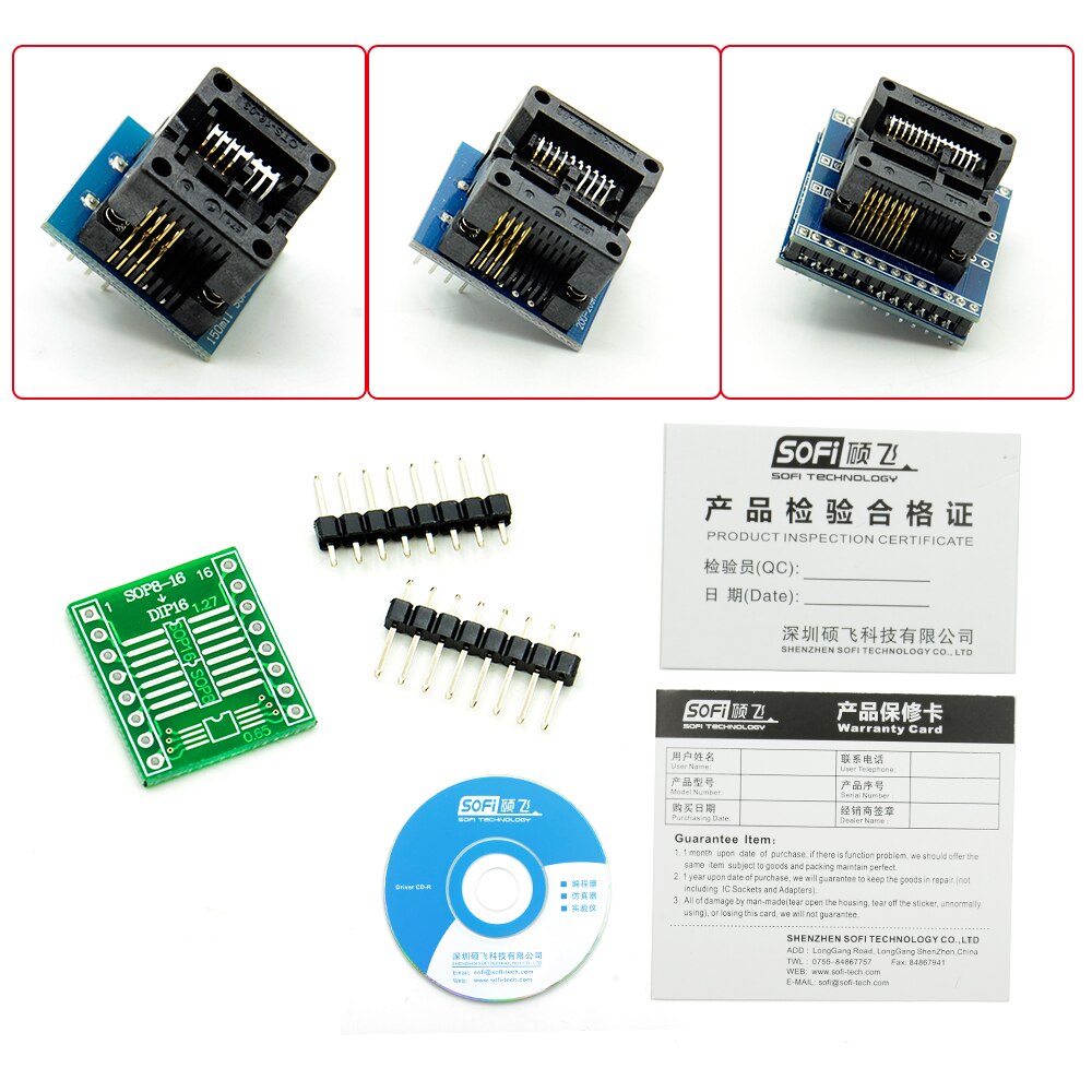 Programador de alta velocidade para usb sofi drive, (93/24/25/br90/flash eeprom), mais de 5000 chips, também tamanhos