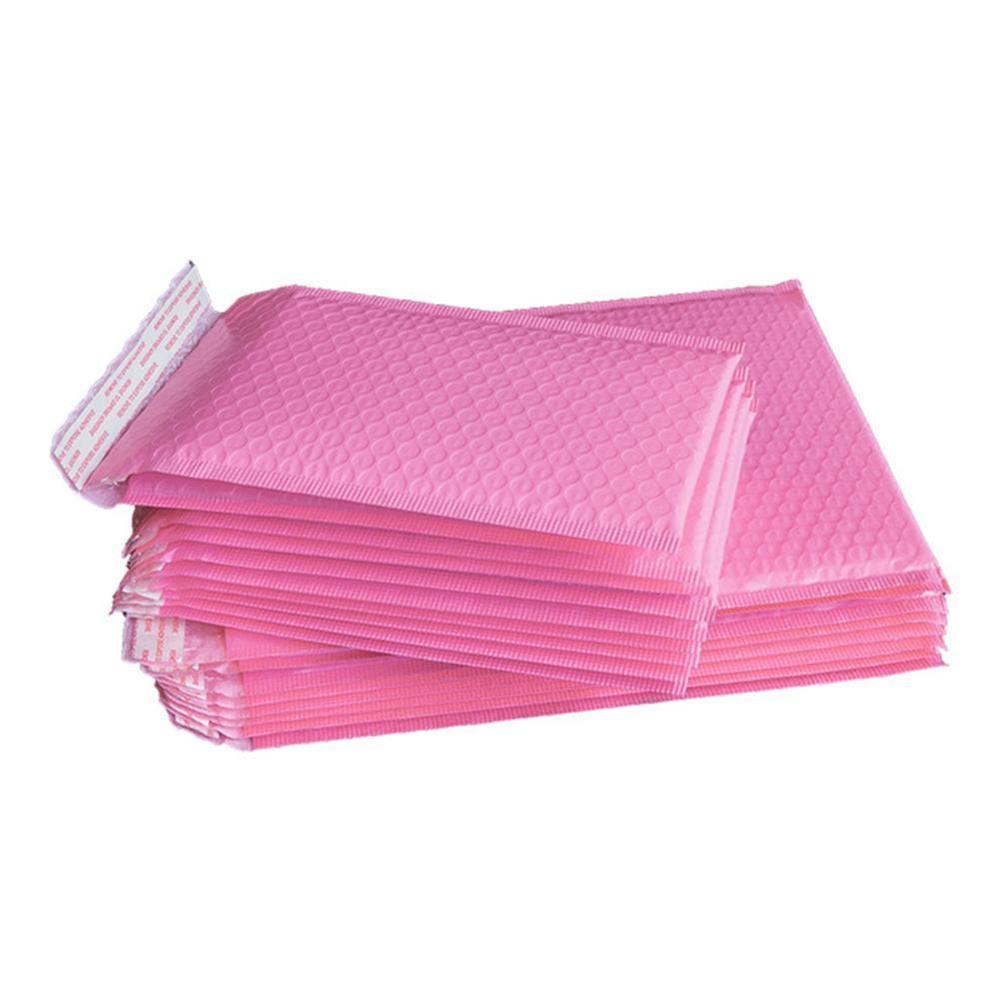 50 Stks/partij Roze Schuim Envelop Tassen Zelf Seal Mailers Padded Enveloppen Pakketten Bubble Zak Mailing Tas Wit A5D8