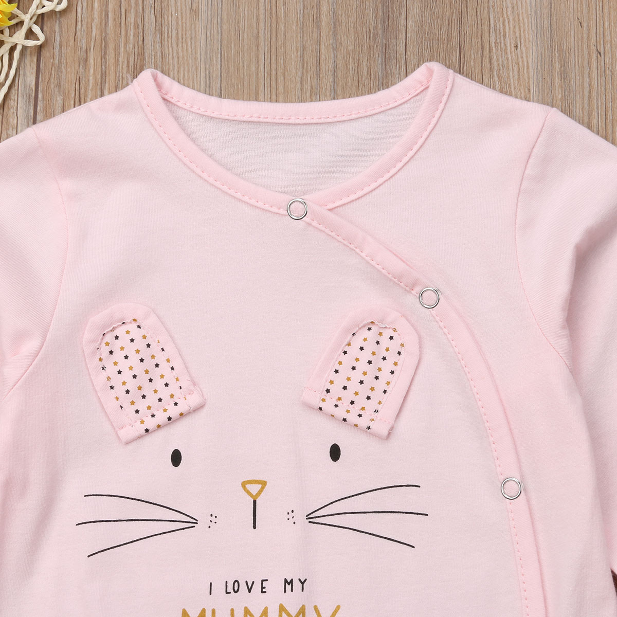 Pyjama de nuit pour bébé, vêtements d'automne pour bébés, mignon ours, pieds pour bébés, papa maman, grandit, en coton doux