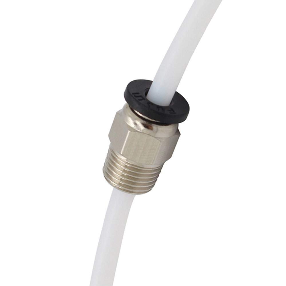 PC4-M10 Male Straight Pneumatic PTFE Tube Push in Quick Fitting Connector for E3D V6 Long-Distance Bowden Extruder 3D Printer