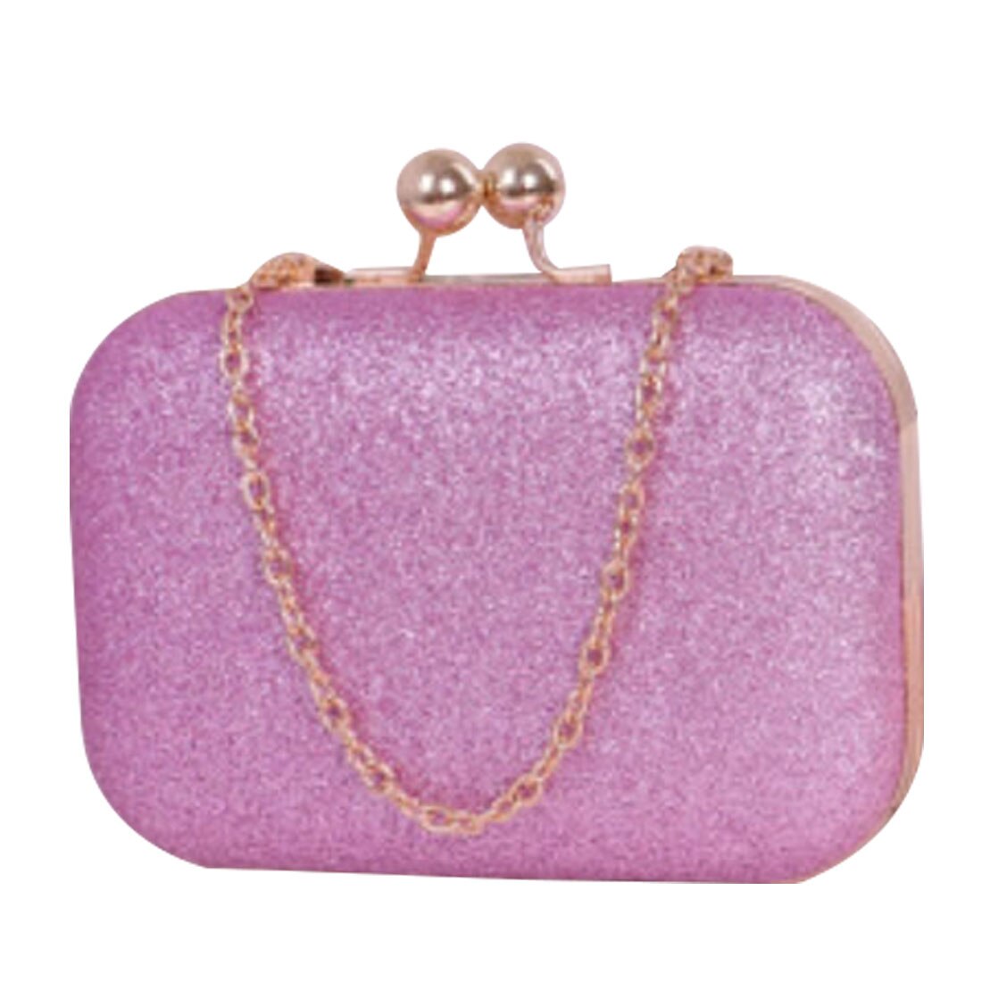 Bolso de mano Brillo de lentejuelas para mujer, Pochette lisa en color rosa y azul, para boda, banquete, , con asa
