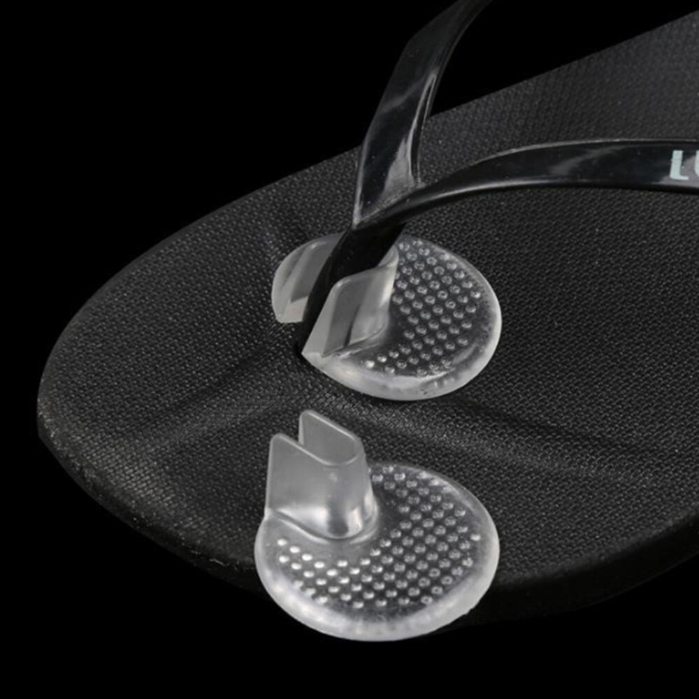 1 par transparenta gel skor insatser sko-dyna flip flop sandaler tå separator massage innersula för kvinnliga män