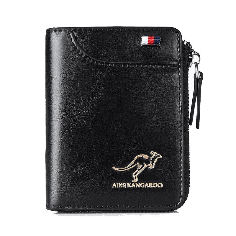 Aiks Kangaroo Wallet RFID Blocking Anti-theft Credit Card Bag Antimagnetic Unisex Wallet RFID Protected
