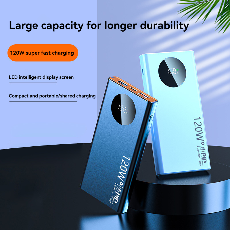 120W 50000mAh batterie externe haute capacité charge Super rapide Powerbank capacité Portable chargeur de batterie externe pour tous les téléphones