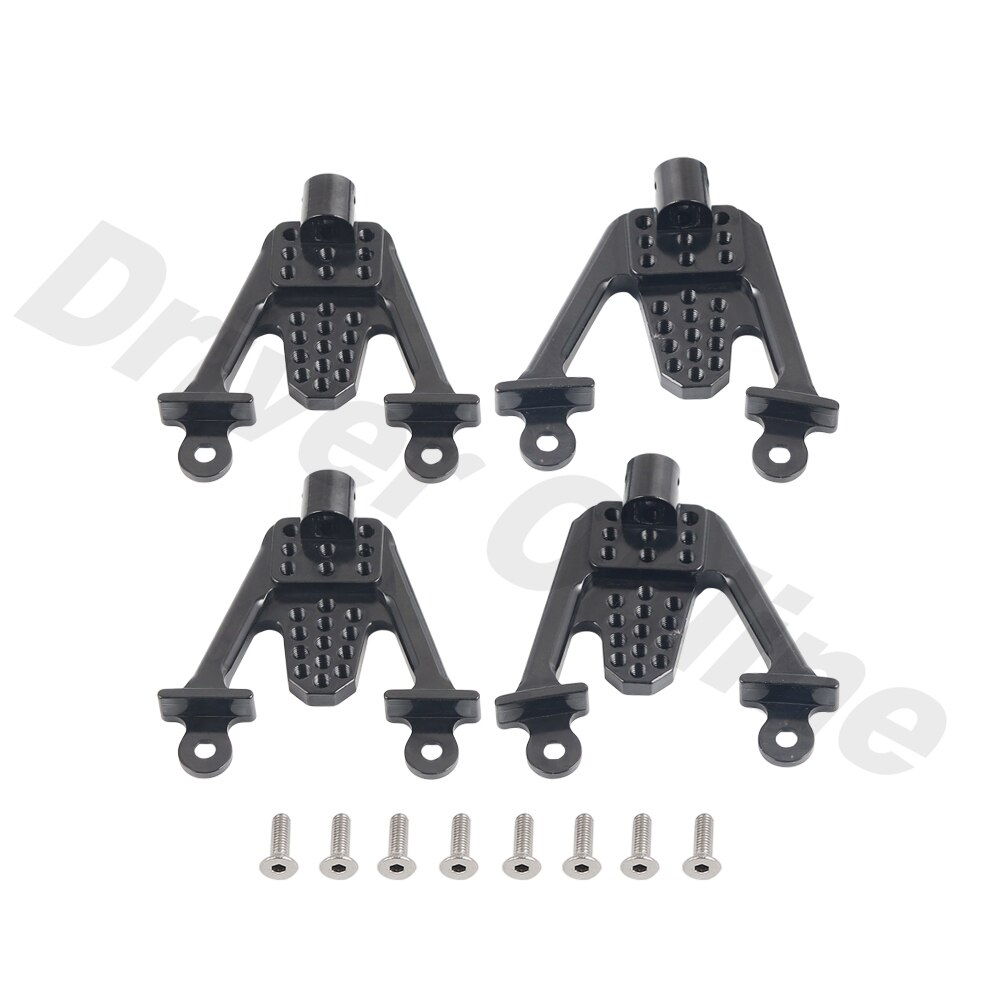 1/10 RC Crawler Chassis In Metallo Kit di 313 millimetri 12.3 "Passo con di Trasmissione In Metallo di Alluminio Asse Telaio In Fibra di Carbonio Ferroviario: Shock Hoops Black