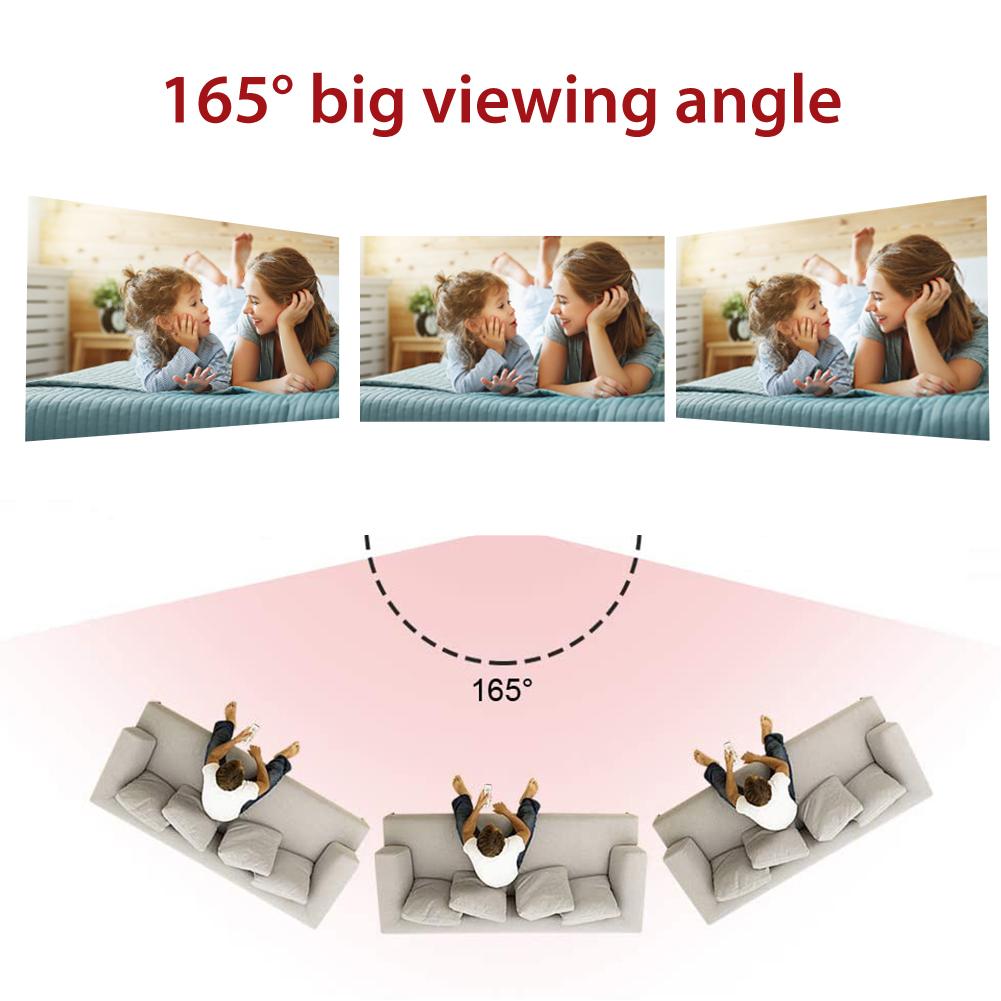 Rondaful Projector Screen Simple Folding Metal Anti-light Curtain 60 72 84 100 120 Inch 16:9 HD Portable Projector Screen