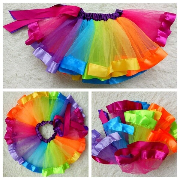 RainbowTutu Pannello Esterno Delle Ragazze del Pannello Esterno di Ballo Del Bambino Vestiti Dei Bambini di Usura Little Girls vestito per 1 a 9 anni di età