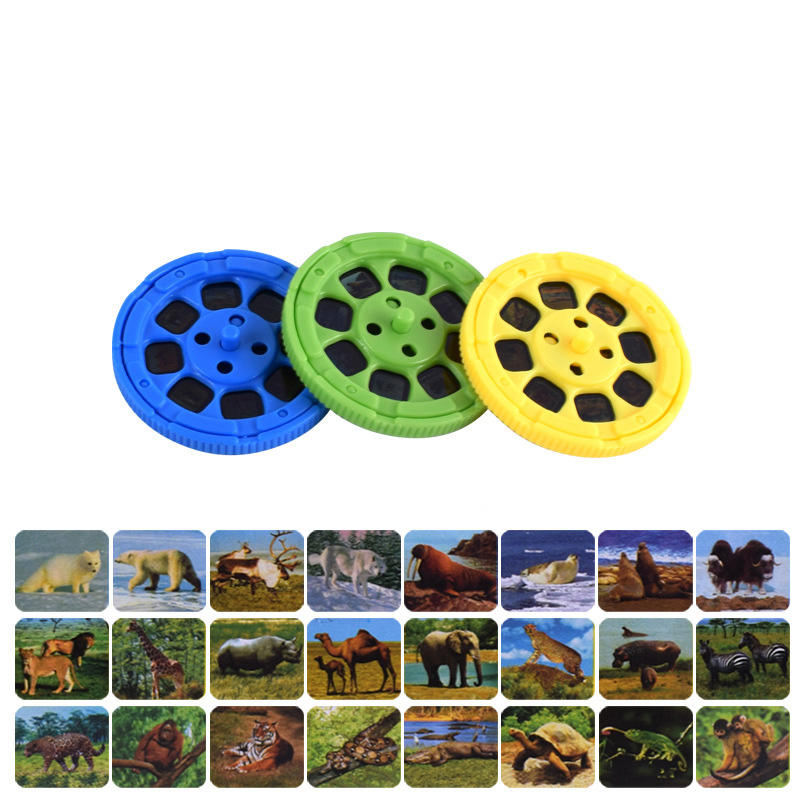Balleenshiny 1Pc Cartoon Dieren Led Projectie Zaklamp Interactieve Speelgoed Projector Mini Theater Sprookje Kinderen Speelgoed