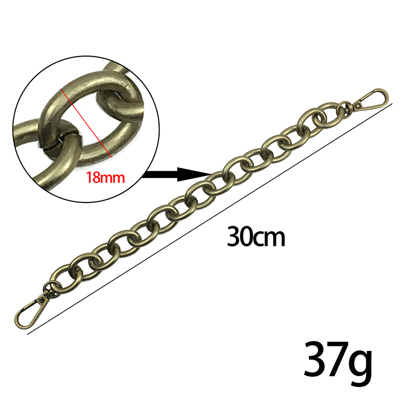 30cm wymienny metalowy łańcuszek do torebki z uchwytem torebka antyczny brąz DIY akcesoria do sprzętu paska