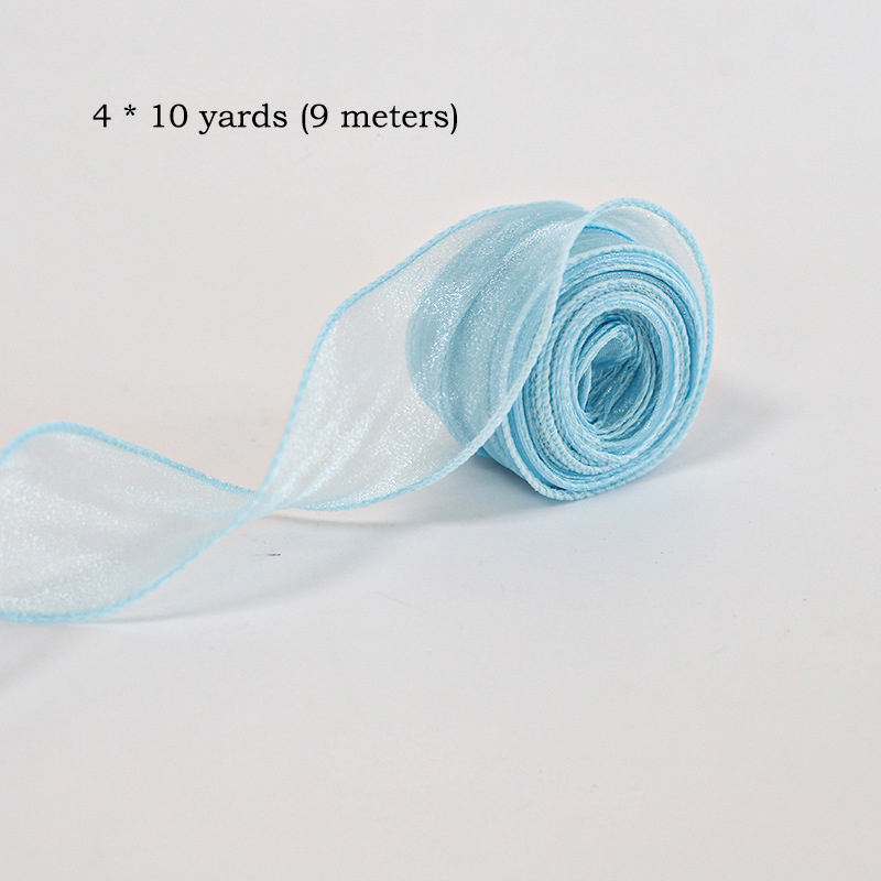 10Yards/Roll Chiffon Silk Ribbon Organza Satin For DIY Craft Wrapping Decoration Wedding Bouquets Wreath Sewing Supplies: Antique Copper