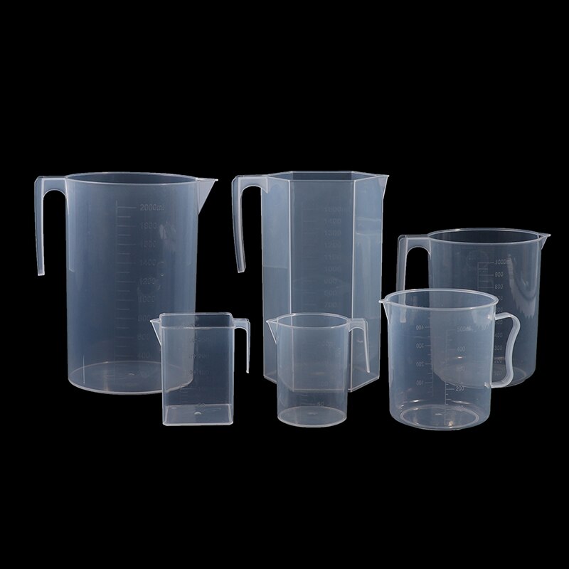 200/250/500/1000/1500/2000ML Plastic Measuring Cup Jug Pour Spout Surface Kitchen