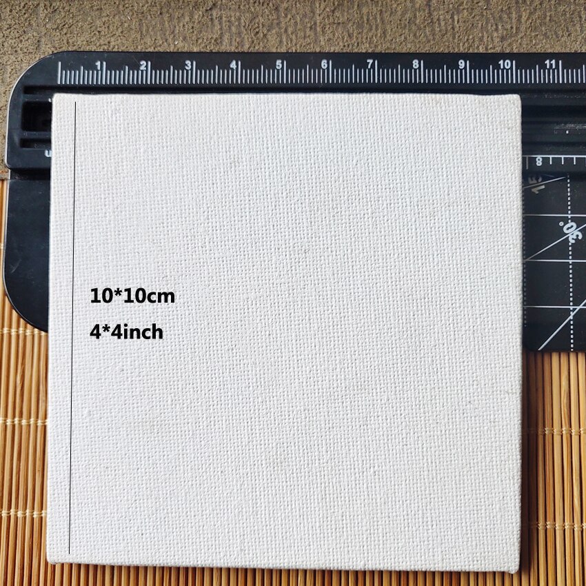 Artists Drawing Board 3 Pack Panel Canvas Painting For Acrylic Oil Paint Acid Free White Cotton Multi Sizes for learning boards: 4x4inch  3pack