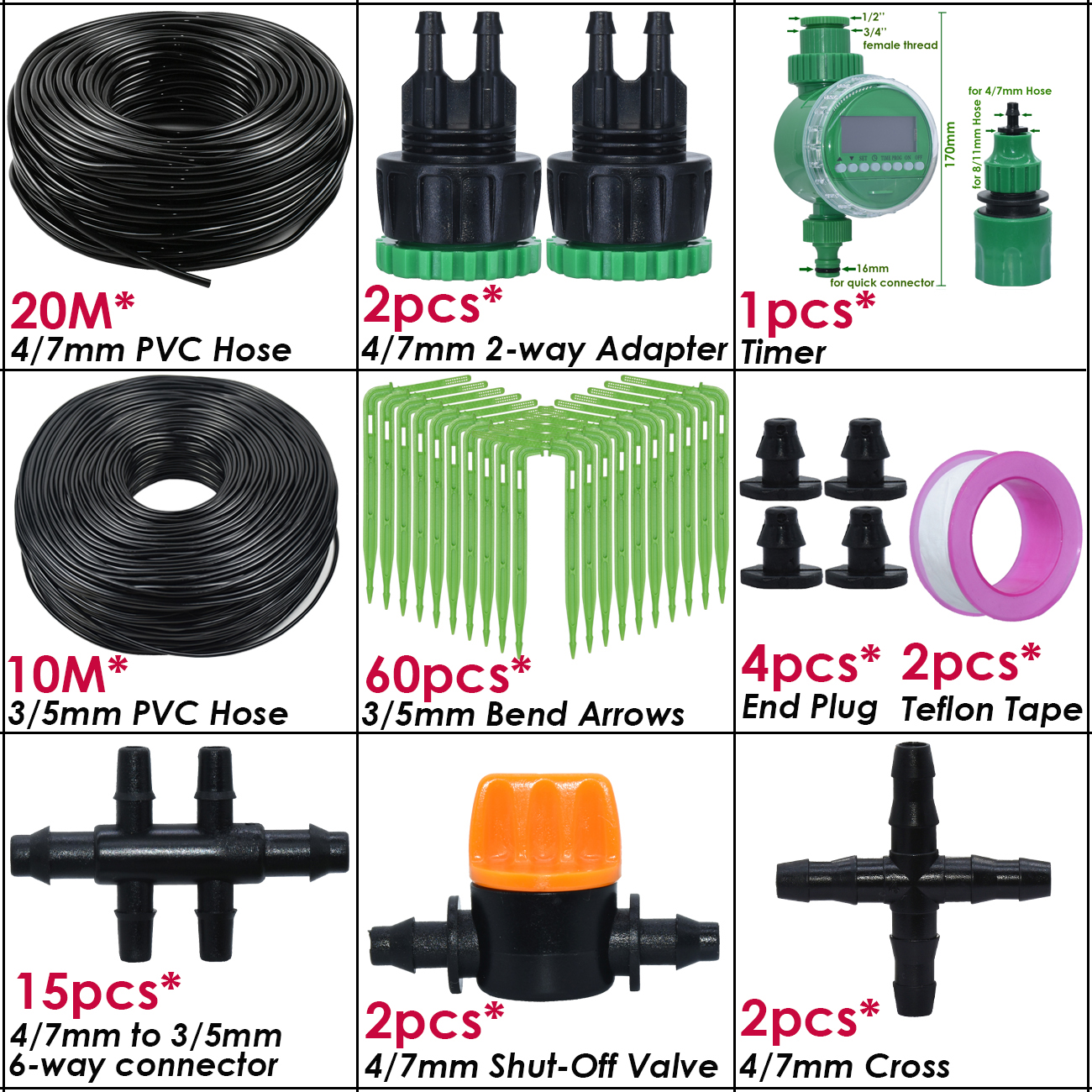 Sprüh gewächshaus automatische Bewässerung Garten Tropf bewässerungs System Bausatz 4/7mm bis 3/5mm Schlauch Pfeil Tropfer für Bonsai Topfpflanze: Marine Blau