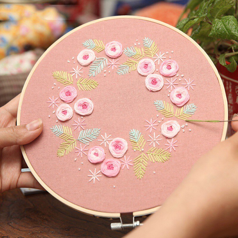 Three-dimensional Embroidery Flowers Production Adult Beginners Introduction Hand-embroidered DIY Materials