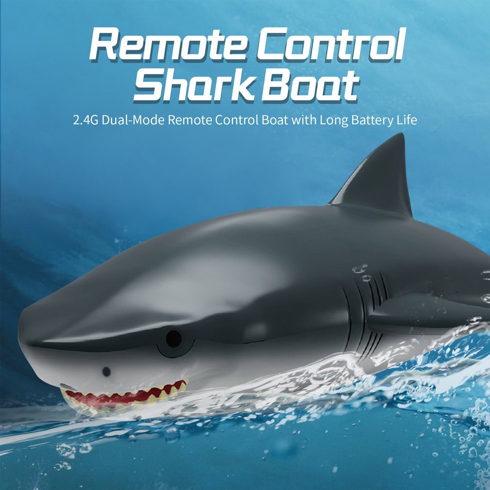 2 In 1 2.4G High-Speed Afstandsbediening Haai Boot Elektrische Rc Speedboot Shark Rc Simulatie Boot model Speelgoed Voor Kinderen