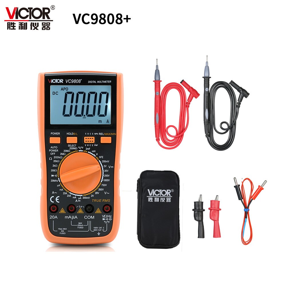 VICTOR VC9808+ 3 1/2 True RMS Digital Multimeter 1... – Grandado