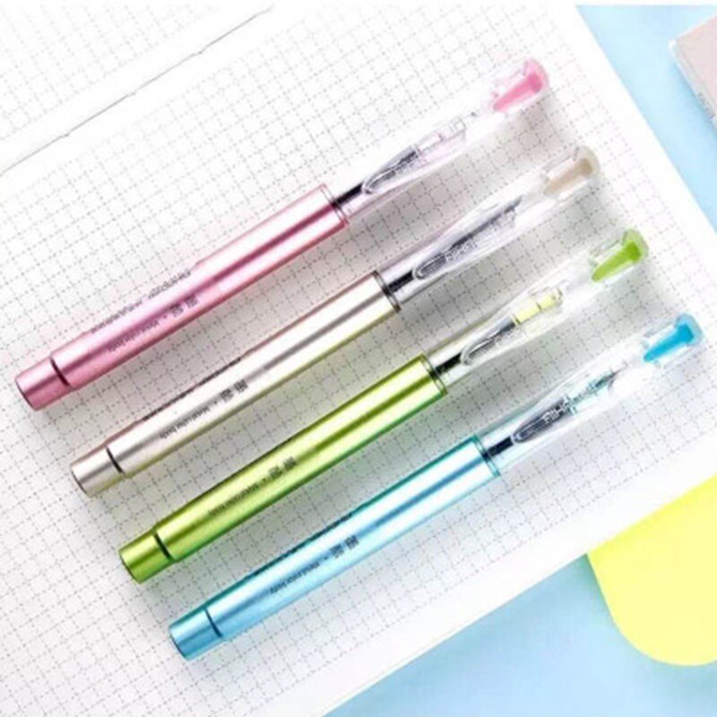 Stylo plume en plastique de luxe 0.5mm multifonction sucer l'encre ou utiliser les stylos de Sac d'encre pour écrire des fournitures scolaires de bureau de papeterie