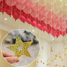 100 Uds tarjetas de cartón de estrellas brillantes colgante con globos cinta decoración de globos para bodas suministros para fiestas 6 colores opcionales 30
