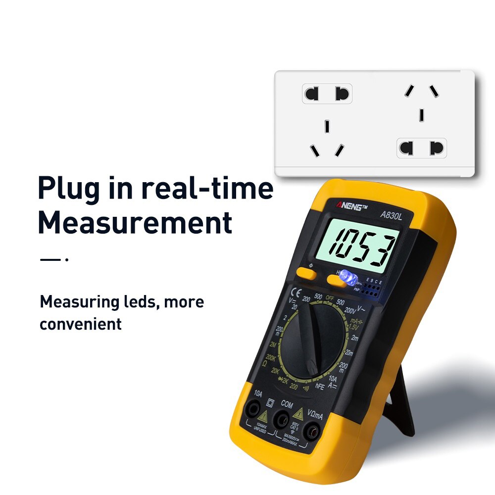 Digital Multimeter Voltmeter Ammeter ESR Meter Mini Multimeter Multi Meter AC/DC Volt DC Current On and off Tester