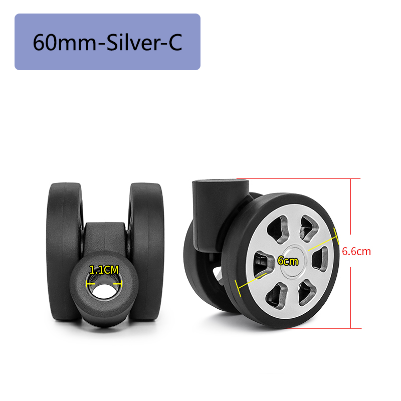 Bagagewielen voor rimowa reparatie, 50mm vervangende wielen, draagwielen, trolleykoffer, stille zwenkwielen, kofferaccessoires