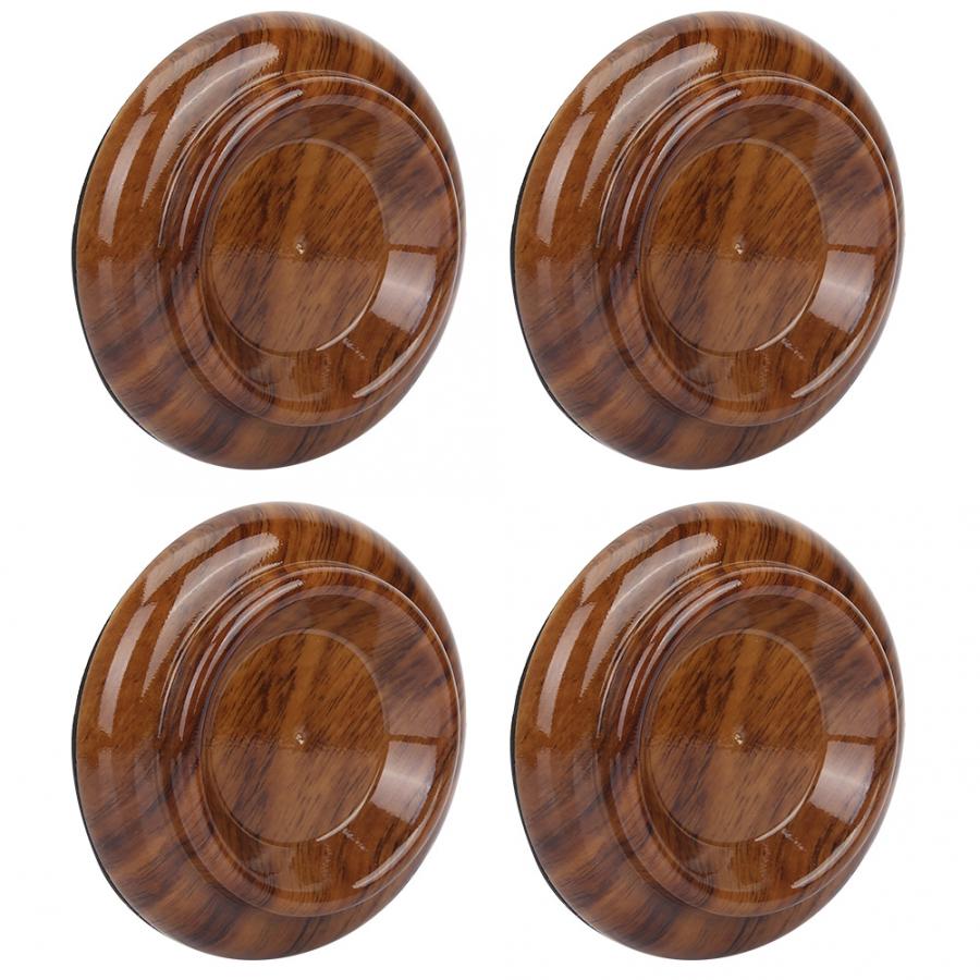 4 stuks Houten Piano Caster Cups Anti-slip Ronde Cup Grand Piano Matten Piano Voet Pads Toetsenbord Instrument Accessoires