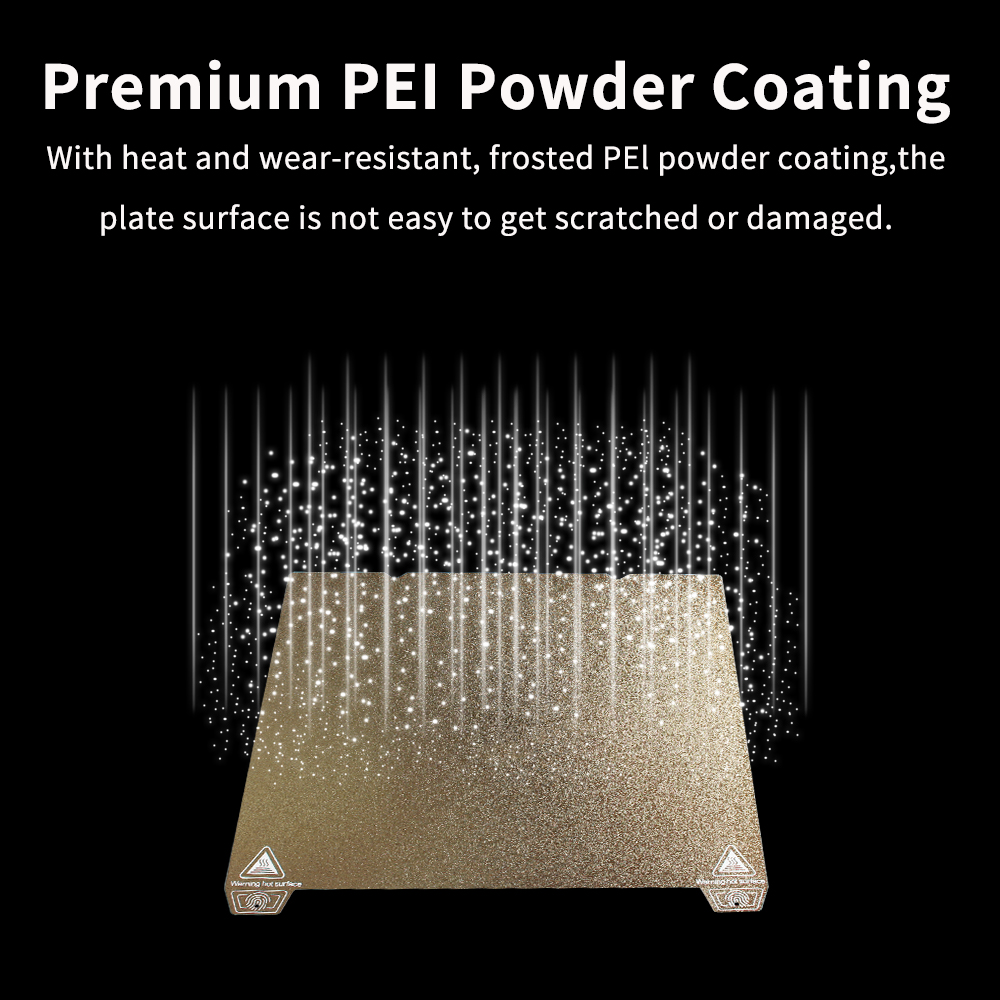 Foglio PEI per Creality K1/K1 MAX Ender 3 S1 pro Ender3 S1/5 S1 Struttura piastra in acciaio PEI Lamiera di acciaio per molle Buid Piastra liscia PEl