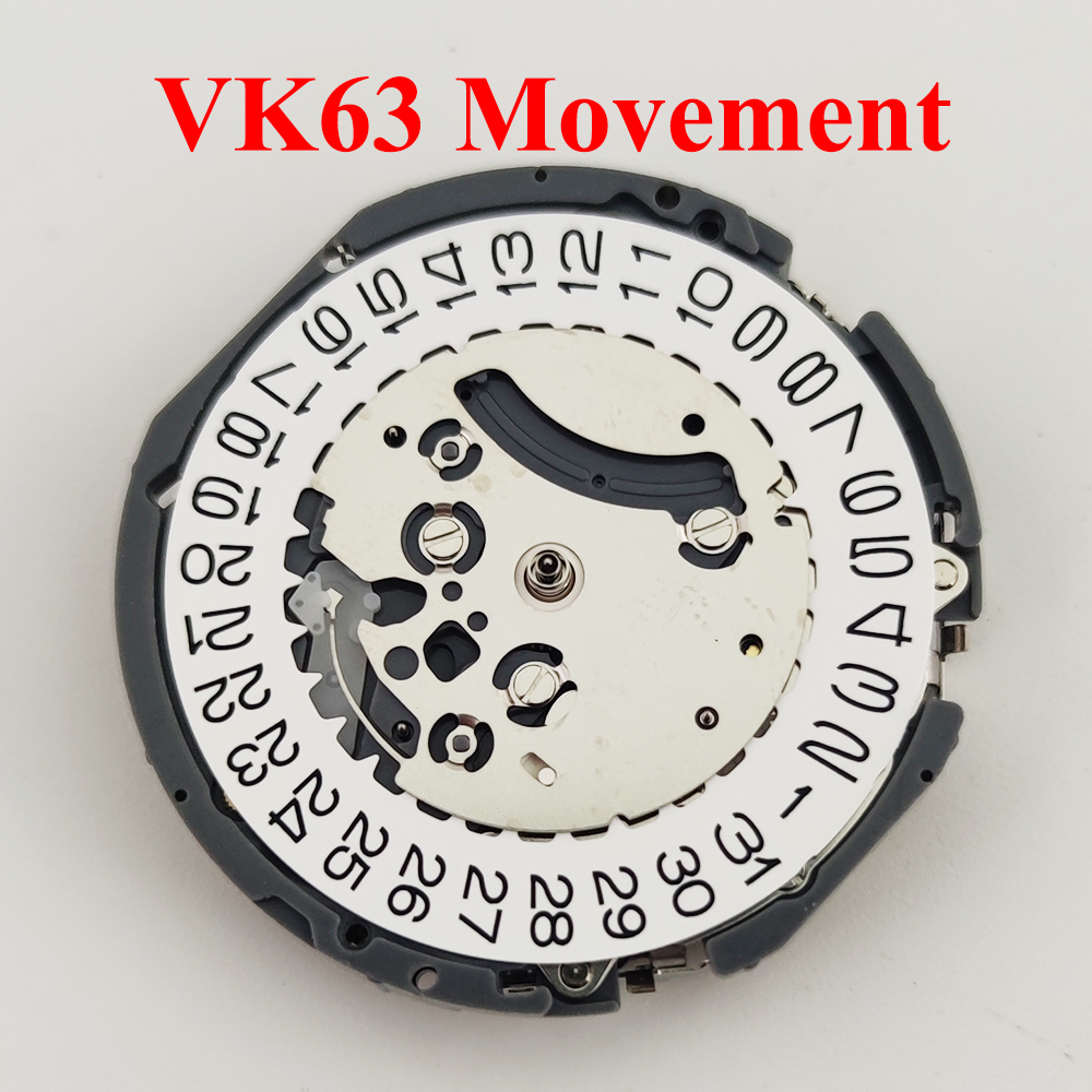 VK63 montre à Quartz mouvement Date 3 heures chronographe pour mouvement VK63 montres outil de réparation