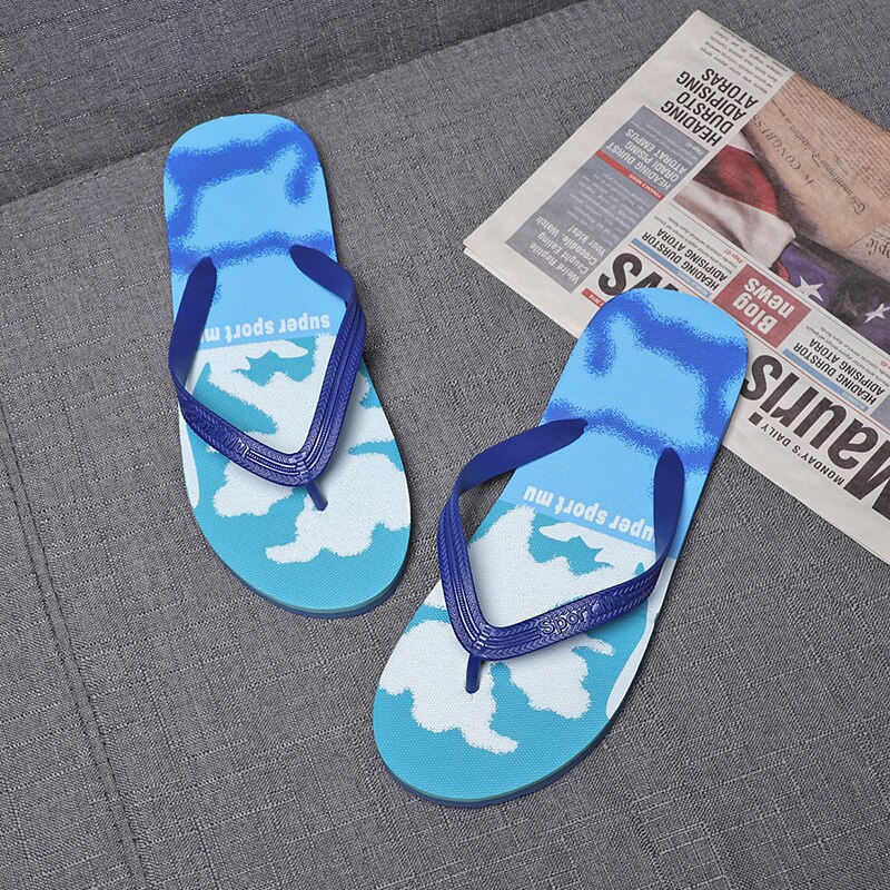 rubber beach slippers Summer Outdoor Surfer Word Slipper Men's Slippers