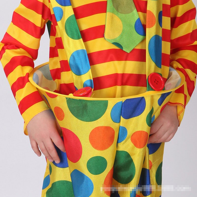 Barn barn morsom stålring sirkus klovnekostyme for gutter halloween karneval maskerade mardi gras festantrekk jul