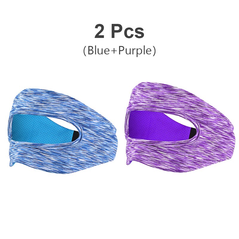 2 Pcs Vr Accessoires Eye Cover Ademend Zweet Band Verstelbare Maten Met Virtual Reality Headsets Voor Oculus Quest 2 Vr masker: blue and purple