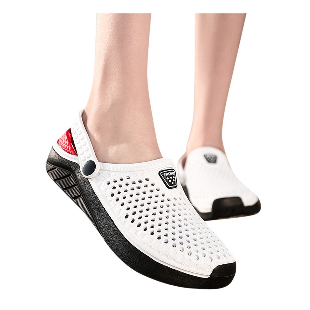 SAGACE Sandals Shoes Unisex Sandals Outdoor Flat Hollow Out Slippers Breathable Walking Beach Sports Sandals Hole Shoes
