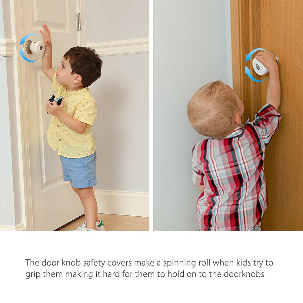 Deurknop Veiligheid Cover Voor Kids, Kind Proof De Covers Baby Veiligheid Deurknop Handvat Cover Afsluitbare 5 Pack 2
