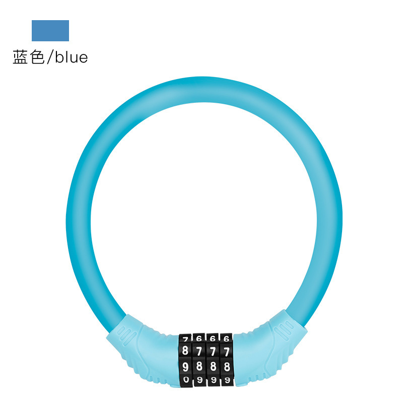 Bike Lock Cable-2 Pcs Security 4 Digit Cable Lock Lightweight Bicycle Lock-Anti-Theft Lightweight & Small-Black, Green, Orange: Blue