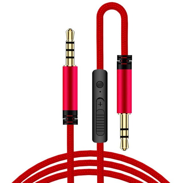 Jack 3.5mm Audio Kabel 3m HiFi Extension Cable 3 5 오디오 AUX Cable Male to Male Auxiliary Wire for Headphone Speaker Car Phone MP3: Red