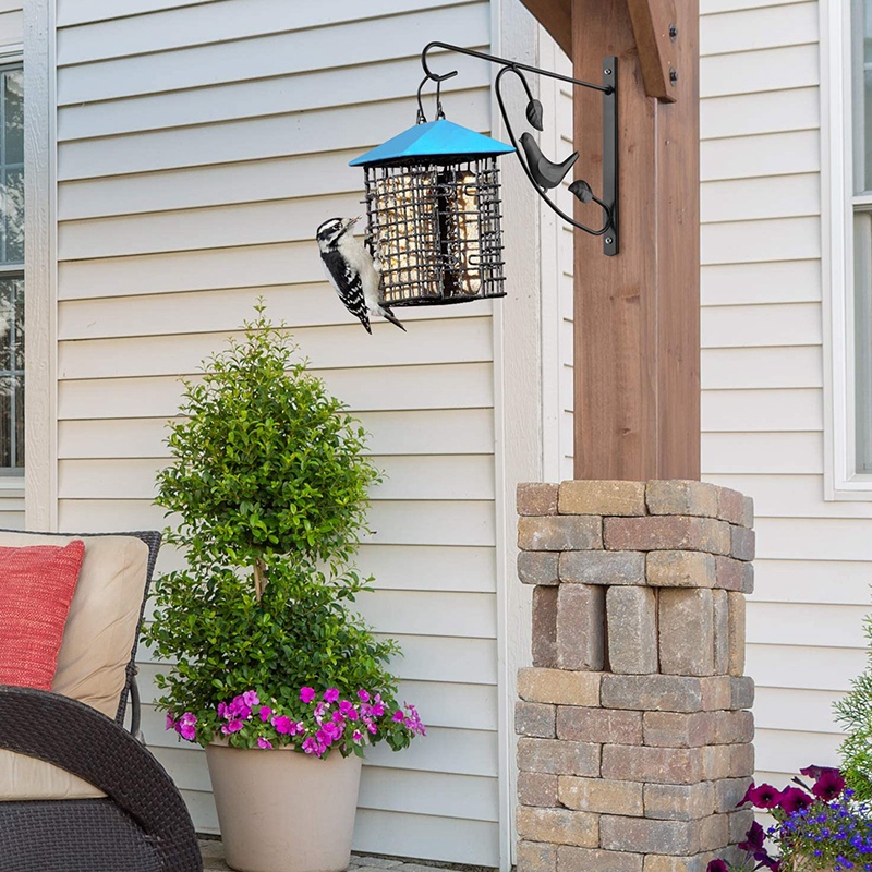 4- pack plantenstandaardhanger 12 inch hangende bloemengroef haakmand bloemenmand vogelvoederhaak