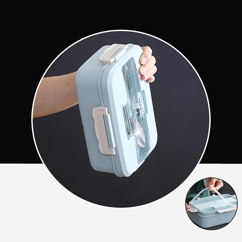 MICCK Draagbare Bento Box Voor Kinderen Lekvrij Voedsel Container Lunchbox Voor Picknick Tarwe Stro Voedsel Container Keuken Accessoires