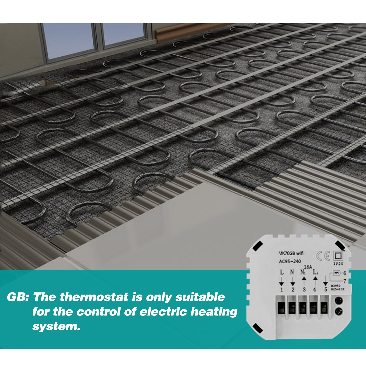 Touchscreen Smart Wifi Thermostat Temperature Controller Programmable Gas Boiler Thermostat Remote Control: White GB