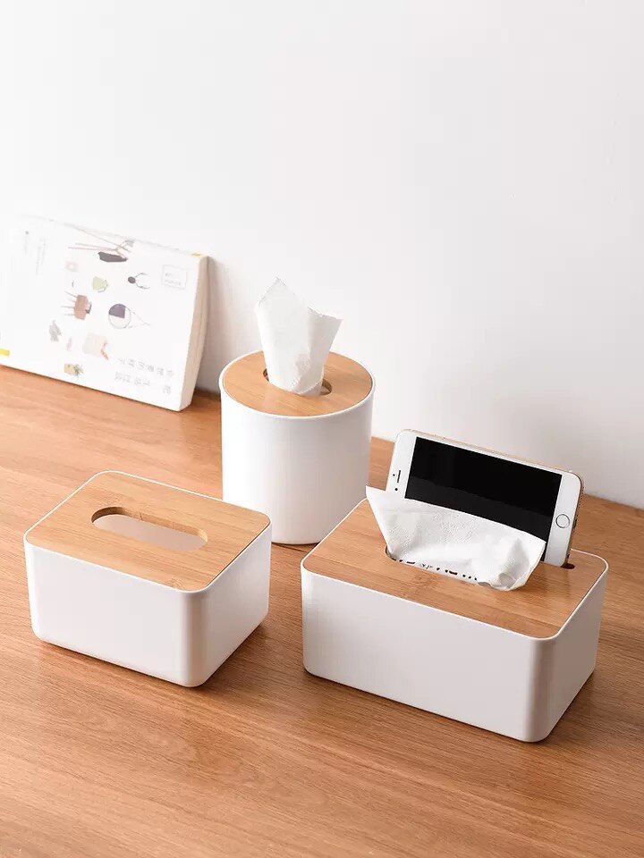 Plastic Tissue Box Removable Cover Napkin Holder Storage Organizer Tissue Holder Case Home Decoration