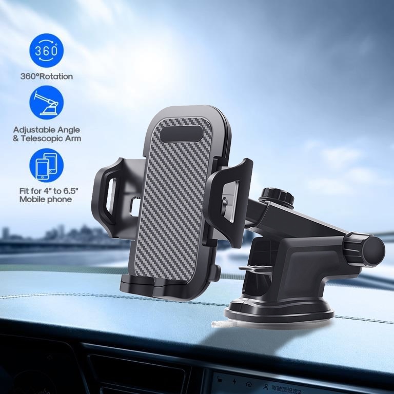 Auto Telefoon Houder Dashboard Mount Voorruit Zuignap Houder 360 Rotatie Auto Beugel Voor Mobiele Smart Phone