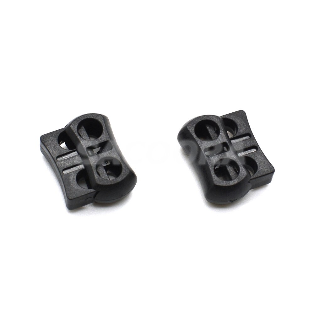 25pcs/pack 2 Holes Cord Lock Toggle Stopper Plastic toggle clip Black 15mm*20mm*7.5mm K-111