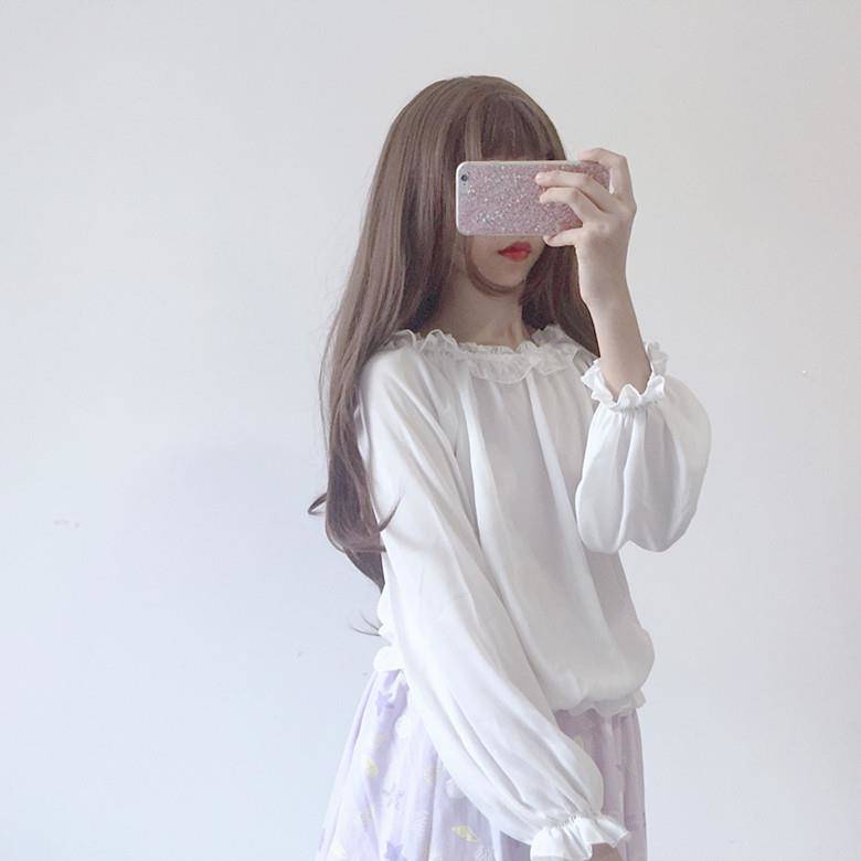 Vrouwen Blouse Chiffon Overhemd Lange Mouw Vrouwen Bisschop Mouwen Top Vrouwen Losse Kant Overhemd Fee Blusas Ropa De mujer