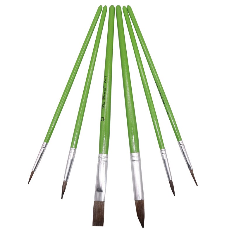 6 stuks penselen set kunstenaar penselen set nylon