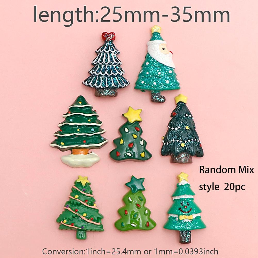 Christmas Snowman Santa Claus Resin Decoration Craft Flatback Cabochon Embellishments For Scrapbooking Diy Accessories: 5