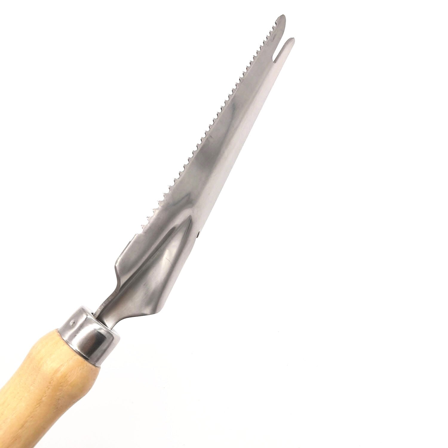 Stainless Steel Long Shovel With Wooden Handle, With Serration And Scale, Multifunctional Garden Tools Planting And Sigging Tool