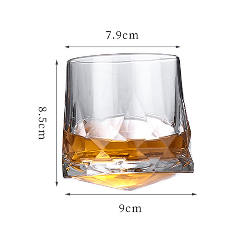 Vaso giratorio para whisky, Bar, cocina, vaso antiguo, copa de vino para cócteles, Vodka, hogar: 1pc