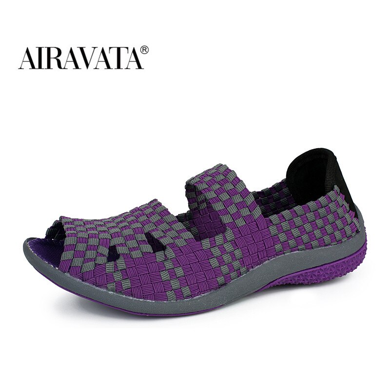 Sneakers for Women Open-toe Casual Shoes Flatform Loafers Outdoor Soft Light Weight Walking Shoes: Purple / 35