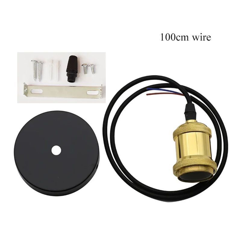 Douille de lampe Vintage, support de lampe à vis Edison, bases d'ampoule E27, Base de lumière à monter soi-même avec anneau: Argent