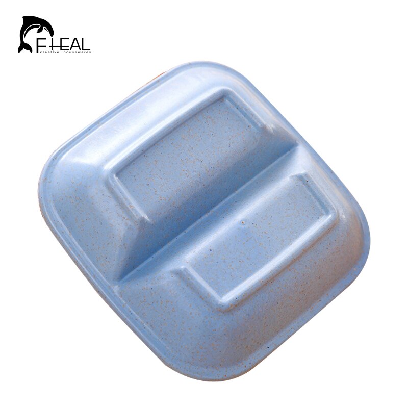 FHEAL 4 stk/set Tarwe Stro Schotel Milieuvriendelijke Plastic Diner Snack Kruiden Azijn Saus Platen Keuken Gereedschap