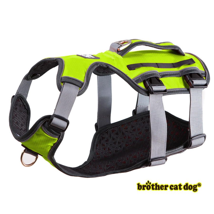 Hond Harness Training Vest Voor Medium Grote Honden Verstelbare Sterke Outdoor Avontuur Reizen Harnas Pitbull 8816: XL / green