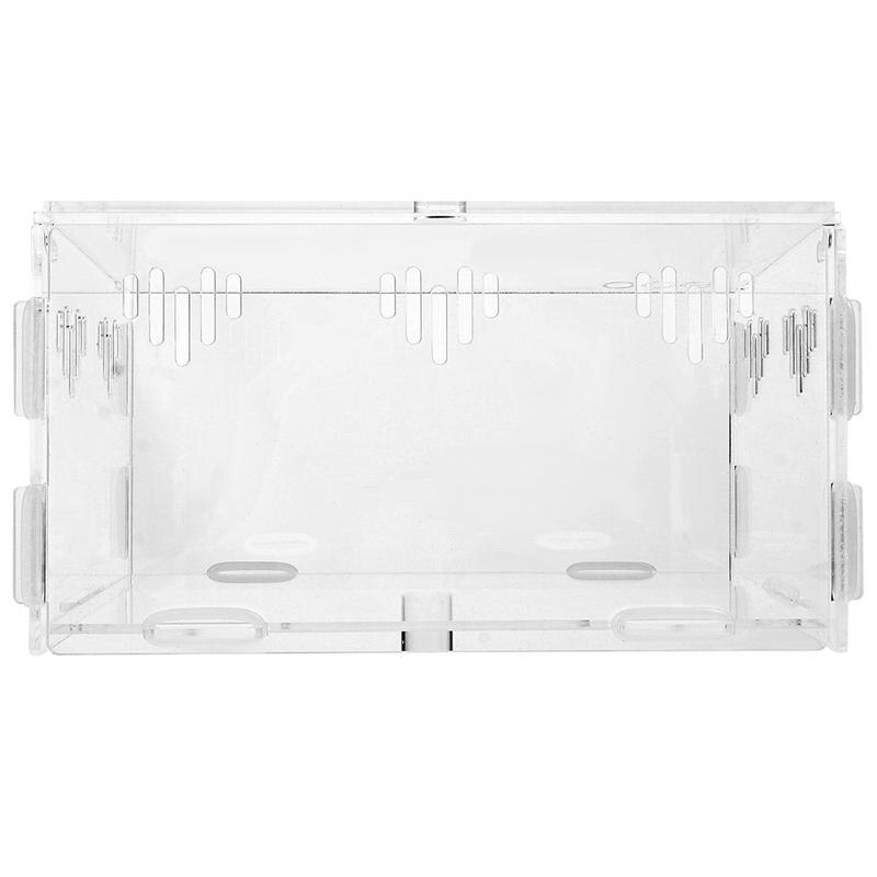 Transparent Acrylic Aquarium Breeding Tank Reptiles Feeding Box Small Pet Turtle Spider Tank Terrariums